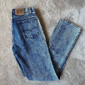 Vintage Levi's 505 Orange Tab Student Fit Acid Wash Jeans, W28 L31.5